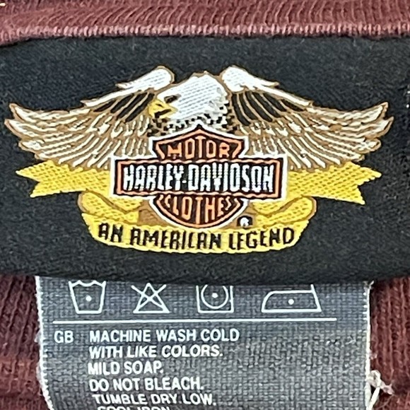 Harley Davidson Vintage 3XL T-Shirt Maroon 95th Anniversary 1998 - Picture 4 of 6